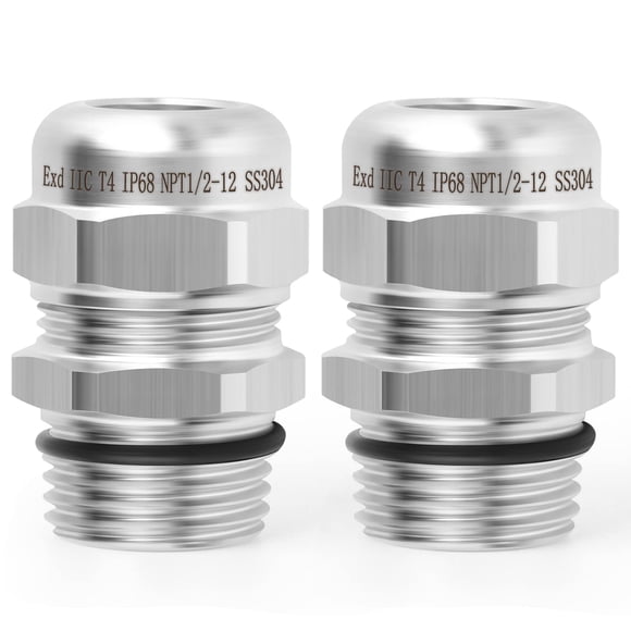 Portacables impermeable QCQIANG de acero inoxidable NPT1/2 8-12 mm