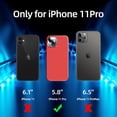 thumbnail image 6 of [5 in 1 for iPhone 11 Pro Case 5.8 inch, with 2 Pack Screen Protector + 2 Pack Camera Lens Protector, Liquid Silicone Slim Shockproof Protective Phone Case [Microfiber Lining] (Red), 6 of 14