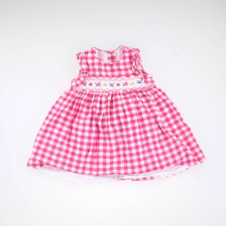 

Pre-owned Bonnie Baby Girls Pink | White | Gingham Dress size: 12 Months
