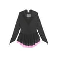 thumbnail image 6 of Zaldita Girls Kids Long Sleeve Mesh Splice Figure Skating Dress for Ballet Dance Gymnastics Leotard Competition Dancewear Pink 6, 6 of 7