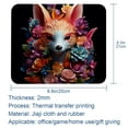 thumbnail image 5 of Floral Animal Desk Pad Mouse Mat Desk Mat - Square 8.3x9.8 Inch Non-Slip Rubber Bottom Printed, Suitable for Office and Gaming, 5 of 6