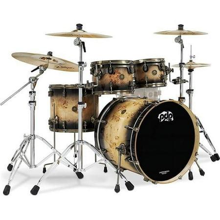 Pacific Drums & Percussion PDLT2214MB Concept Series 2023 Limited Edition Drum Set, Mapa Burl - 4 Piece