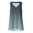 thumbnail image 3 of StSilkitty Plus Size Tank Tops for Womens Gradient Color Loose V Neck Blouses Summer Beach Lightweight Soft Shirts, 3 of 7