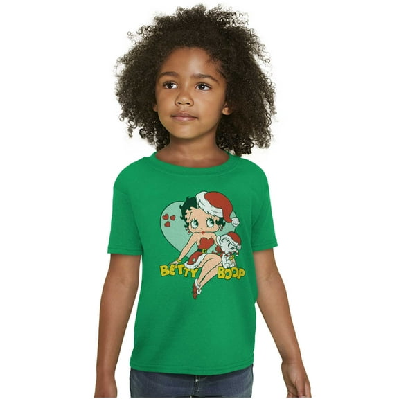 Betty Boop Christmas Mrs Santa Claus Girls Kids T Shirt Tees Teen Brisco Brands XS