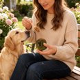 thumbnail image 4 of Round Dog Training Treat Pouch With Carabiner Clip Zipper Closure Portable Pocket Sized Snack Bag For Outdoor Walking Training Travel(Green-7.5cm), 4 of 4