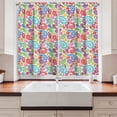 thumbnail image 2 of Ambesonne Paisley Kitchen Curtains, Modern Striped Oriental, 55"x24", Multicolor, 2 of 3