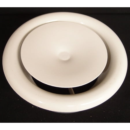 

6 Round Air Vent Supply Grille With Sponge Gasket And Mounting Frame - HVAC Vent Duct Register Cover [Outer Dimensions: 8 ]