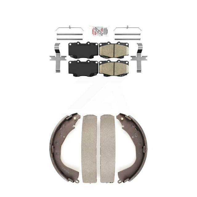 Transit Auto Front Ceramic Disc Brake Pads and Rear Drum Shoes Kit for Car Toyota Tacoma KNN-100120