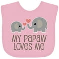 thumbnail image 3 of Inktastic My Papaw Loves Me Grandchild Boys or Girls Baby Bib, 3 of 4