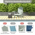 thumbnail image 6 of Gymax Patio HIPS Outdoor Weather Resistant Slatted Chair Adirondack Chair w/ Cup Holder Light Grey, 6 of 8