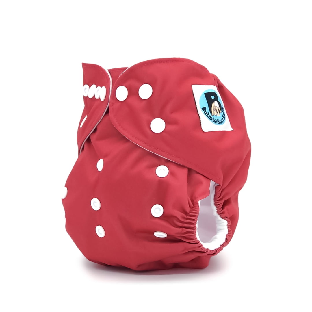 Yachtsman Collection, 6 Pocket Cloth Diapers for Babies in Red, White and Blue Nautical Patterns + 6 Cloth Diaper Inserts | Bubble Butt Baby