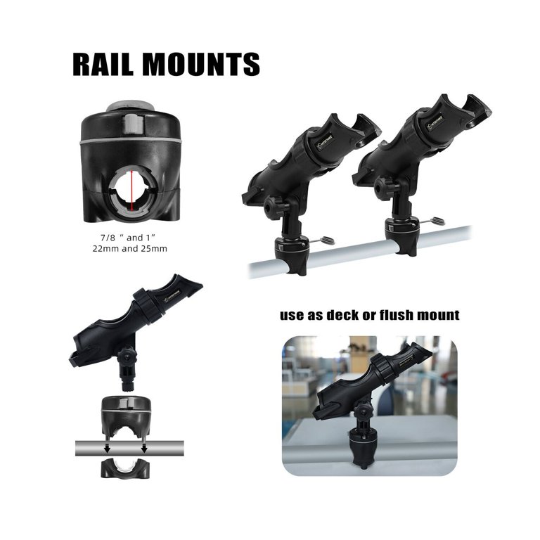 hitorhike fishing rod holder 360 for Square Tube 2 PCS Hitorhike Easy to Install HITORHIKE Adjustable Stainless Steel Fishing