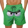 thumbnail image 1 of Pantalones Cortos de Cintura Elástica Casual Divertido Impreso Pantalones de Baño Ligeros Cordón Playa Verano, 1 of 5