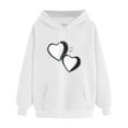 thumbnail image 2 of Makaor Womens Graphic Hoodies Pullover Sweatshirt with Pockets Fleece Long Sleeve Pullover Drawstring Casual Tops, 2 of 3