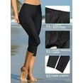 thumbnail image 3 of Sociala Women Swim Pants High Waist UV Rash Guard Sports Capris Swimsuit Swimming Leggings, 3 of 9