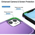 thumbnail image 4 of Entronix Funda Resistente Diseñada para iPhone 12, Cubierta Protectora a Prueba de Golpes de Triple Capa, Color Morado, 4 of 8