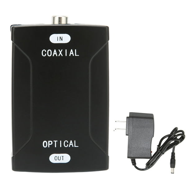 Convertidor de audio óptico a coaxial Convertidor coaxial de alta definición de 24 bits para cine en casa Dolby Digital 100‑240VUS Enchufe coaxial a fibra