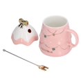 thumbnail image 3 of 500ml Large Capacity Christmas Cup Ceramic Tea Milk Cup Coffee Mug with Lid Spoon, Beautiful Design,  Touch, Wide Application, Dustproof, Large Capacity, 3 of 8