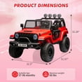 thumbnail image 2 of Shininglove 24V Battery Powered Ride-on Car with Remote Control, 4WD Powered Off-Road UTV Toy Car with LED Lights, MP3 & Back Storage(Red), 2 of 7