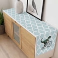 thumbnail image 4 of Morocco Blue Table Runner - 90 Inch Long, Kitchen Dining Table Runner Dresser Scarves, Cute Dinosaur Bike Vintage Farmhouse Decor for Coffee Tables Wedding Party Banquet, 4 of 8