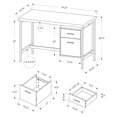 thumbnail image 3 of 48" White & Grey Desk | Reversible Configuration for Home Office Tasks and Drawer Storage, 3 of 3