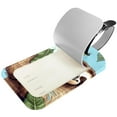 thumbnail image 2 of Square 2Pack PU Leather Sloth Cruise Luggage Tag with Privacy Cover and Name ID Tag for Travel Handbags Backpacks Luggage Tags, 2 of 6