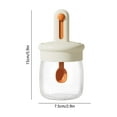 thumbnail image 3 of chaungfeng Seasoning Jar with Retractable Spoon for Kitchen Counter Keeping Sugar, Salts, Spice, Sauce, Glass Transparent Condiment Storage Box, Food Storage Containers Jars(Orange), 3 of 6