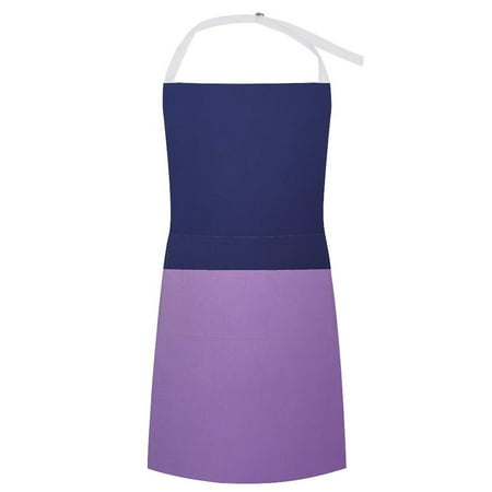 

ZZZHY Navy And Lavender 143 Apron with Pockets Adjustable Aprons for Men/Women Waterproof Chef Aprons for Kitchen Gardening Cooking BBQ Baking Halloween Thanksgiving Christmas