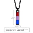 thumbnail image 2 of Xihbxyly Jewelry Rectangular Pendant Stainless Steel Necklace Titanium Steel Dropper Accessories Clearance Items, 2 of 9