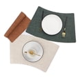 thumbnail image 4 of Nvzi Faux Leather Heat Resistant Placemats, Dining Room Table Mats, Protect Surfaces,Non-Slip Washable Table Mats，Kitchen Decor Accessories（Set of 4, Size 19.68*11.41in,Green ）, 4 of 4