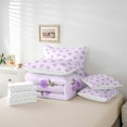 thumbnail image 5 of Feelyou Dreamy Flower Floral Bedding Comforter Set 7pcs, Romantic Purple Rose Queen Bedding Sets, Teens Boys Girls Kids Reversible Queen Sheet Sets, Microfiber Bedroom Decor, 5 of 7