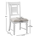 thumbnail image 7 of Pemberly Row Eggshell White Wood Coastal Style Dining Chair - Set of 2, 7 of 7