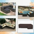 thumbnail image 3 of Covers & All Couch Cover, 12 Oz Polyester, Waterproof L Shape Sofa Cover, Tear & UV Proof Furniture Protector Cover with Handles & Air Pockets (Right Side Sofa, 90" x 120" x 33" x 35", Coffee), 3 of 7