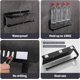 thumbnail image 4 of No Drilling Kitchen Roll Holder Wall Mounted Paper Towel Holder Paper Towel Holders with Spacious Paper Dispenser Rolls for Kitchen Black, 4 of 5