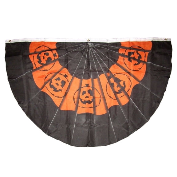 Wholesale Lot 5 Pack 3x5 Happy Halloween Pumpkin Bunting Fan Flag 3'x5'