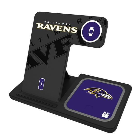 Keyscaper Baltimore Ravens 3-In-1 Wireless Charger