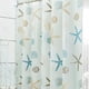 thumbnail image 2 of Cortina de ducha impermeable con 12 ganchos, revestimiento de plástico PEVA, 180 x 200 cm, 2 of 5