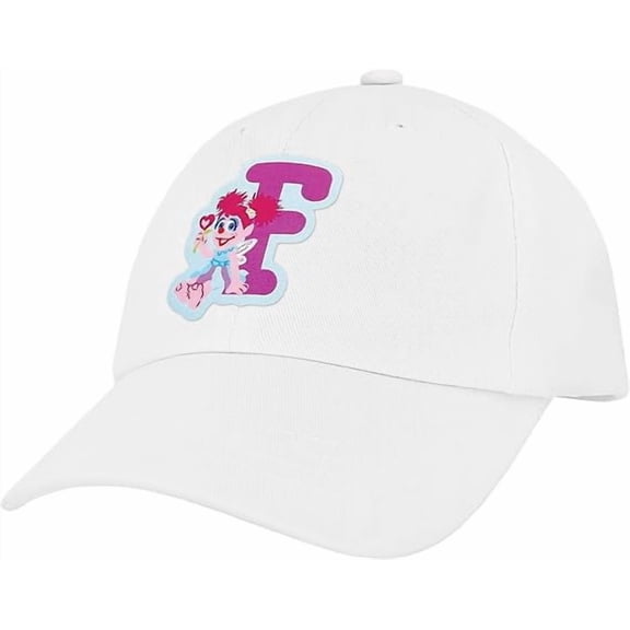 Sesame Street Abby Kids Toddler Cap With Initial, Toddler Boys Hat, Youth Girl Baseball Cap, Cute Toddler Baseball Cap Initial