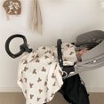 thumbnail image 3 of Manta con estampado de oso, manta de gasa doble de algodón puro, manta para bebé, toalla de baño, manta para bebé, manta para bebé, toalla envolvente para bebé, 3 of 6