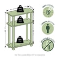 thumbnail image 4 of Furinno TURN-N-TUBE 3-Tier Slim Toolless End Table with Storage Shelf White, 4 of 5