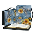 thumbnail image 4 of Personalized Pattern PU Leather Bible Bag Zipper Book Cover, Heavy Duty Protective Carrying Case Tote Organizer with Handle for Church and Study, 4 of 6