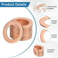 thumbnail image 2 of Uxcell Paquete de 30 Arandelas de Cobre, Arandelas de Sellado de Cobre Métricas M10x16x1mm para Tornillos y Tuercas para Automóviles, 2 of 6