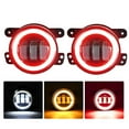 thumbnail image 3 of 4 Inch LED Fog Lights Ring Work Light (Red+Yellow+White), 3 of 5