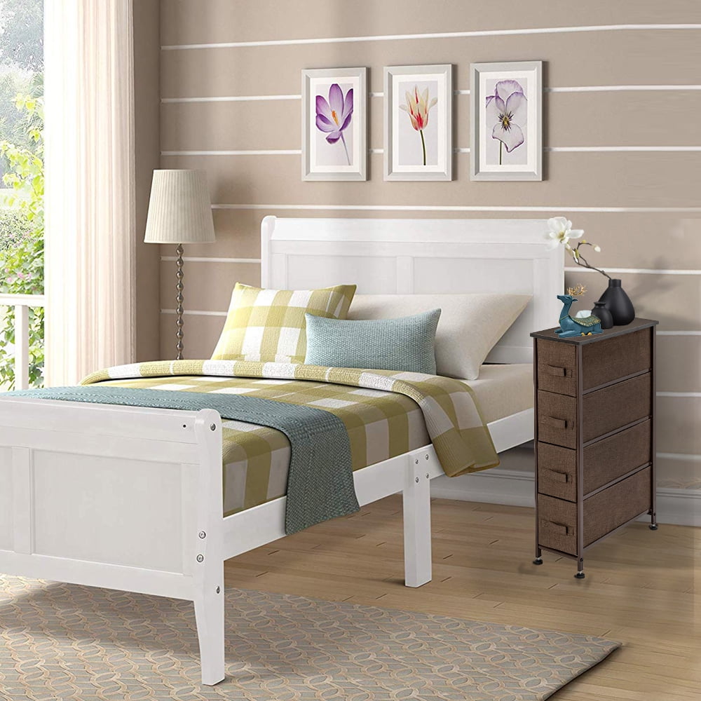 Lowestbest Drawer Dresser, Dresser Drawer Organizer 4 Drawers, End Table Storage Cabinet, Easy Pull Fabric Bins, Wooden Side Table for Bedroom, Hallway, Entryway Furniture, Brown Lowestbest Drawer Dresser, Dresser Drawer Organizer 4 Drawers, End Table Storage Cabinet, Easy Pull Fabric Bins, Wooden Side Table for Bedroom, Hallway, Entryway Furniture, Brown