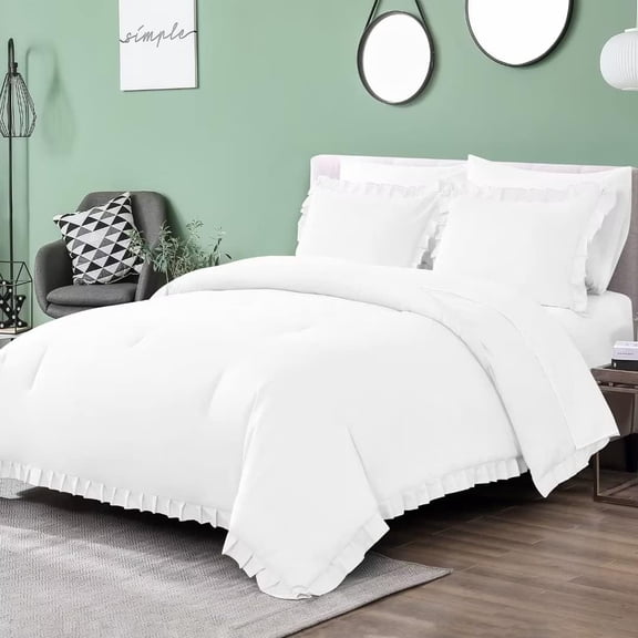 5 Piece All Season Bedding Twin size Comforter Set, Ultra Soft Polyester Elegant Bedding Comforters