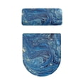 thumbnail image 5 of COEQINE Dark Blue Marble Star Toilet Lid Cover and Toilet Tank Cover, Machine Washable Stretchable Replacement Toilet Cover 2 Piece Set for Home Bathroom Decoration, 5 of 7