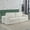 Beige, variant on 92 Inches Convertible Sofa Bed Boneless 3 Seats Sleeper Sofa 3 Seater Large Couch 3-in-1 Folding Sofa Floor Sofa with Deep Seat No Assemble Required