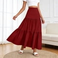 thumbnail image 2 of XinghaiYIDE Women's Boho Tiered Maxi Skirt 2026 - Summer Flowy A-Line Long Skirt with Pockets for Beach Vacation Casual Wear,S-XXL, 2 of 6