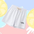 thumbnail image 2 of XinLfly Girls Boys Casual Shorts, Cotton Elastic Waist Solid Color Summer Pants White Size 10T, 2 of 6