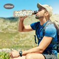 thumbnail image 6 of Yayeee 33oz Insulated Water Bottle Double Wall Stainless Steel with Flip Straw Lid, Autumn Greenery, 6 of 7